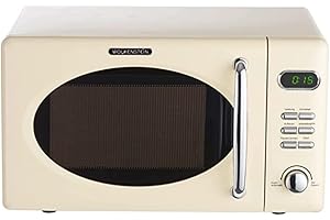 Wolkenstein Retro Stand Mikrowelle WMW720 I 700W Mikrowellenleistung I 20L Garraum I5 Leistungsstufen I 8 Garprogramme IAufta