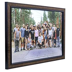 AJANTA ROYAL Synthetic Wood Personalized Collage Photo Frames (Brown_12X 18 Inch (C-03))