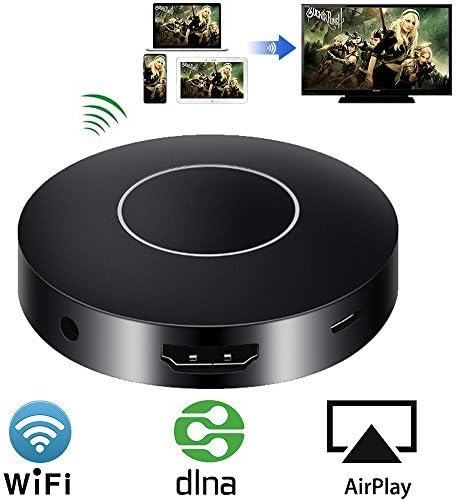 WiFi Display Dongle, Boscheng Wireless Display Receiver Support 1080P Full HD & AV Dual Output Display Receiver for iOS iPhone iPad/Android Smartphones/ Windows/ Macbook