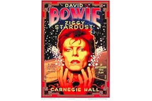 ELITEPRINT Vintage Band David Bowie Ziggy Stardust Rock & Roll Konzertgiewerbung A3 Poster auf 250 g/m² Druck Material Wandkunst Reproduktion