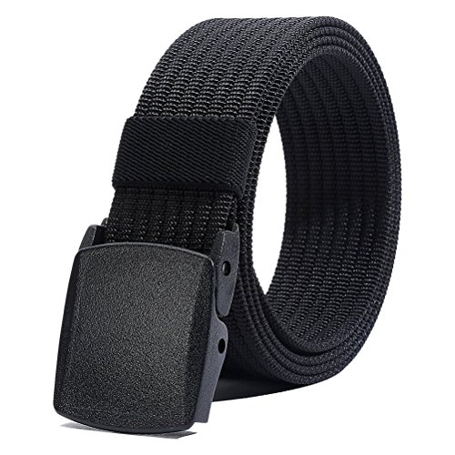 LionVII Men Nylon Belt Tactical Military Style with Plastic Buckle, Durable Breathable Canvas Web St