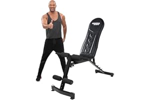 Miweba Sports MB-200 Banc de musculation pliable - Charge maximale de 200 kg - Sport maison - Abdos musculation appareil - Smartworkout - Musculation homme - Machine musculation - Fitness