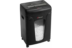 Rexel Mercury Destructeur de Documents Manuel Coupe Micro, 8 Feuilles, Pour Usage Privé ou Administratif, Technologie Anti-Bourrage, Corbeille 21L, Noir, Mercury REM820, 2104010EU