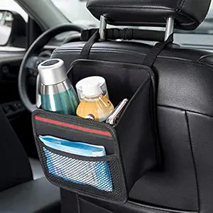 LEEBO Car Organizer Back Seat,Hanging Premium Car Seat Organizer Waterproof Odorless Fabric Mini Trash Bag