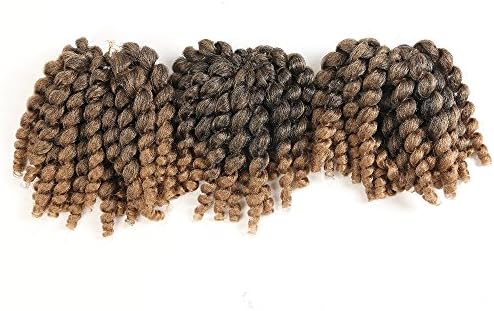 8inches 3 Packs Wand Curl Crochet Hair Jamaican Bounce Synthetic Hair Extension African Collection Crochet Braid (#1/27)