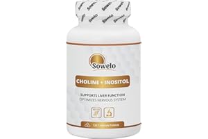 ‎SOWELO Sowelo Choline I Nahrungsergänzungsmittel mit Cholin 250 mg und Inositol 250 mg I Vitamin B4 + B8 I Verbessert die Konzentration I 120 Tabletten