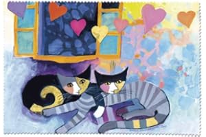 Fridolin Ściereczka do czyszczenia okularów Rosina Wachtmeister-Flying hearts, tkanina, kolorowa, 18 x 12,5 x 1 cm