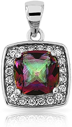 Planetys – 925/1000 Sterling Silver Mystic Topaz Pendant