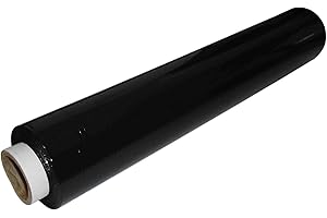 TotalPack Lot de 12 rouleaux de film étirable pour palettes standard 400 mm x 250 m/300 m Noir 400 mm x 300 m