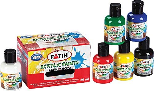 6 Quality Acrylic Paints. Non-Toxic in 6 x 25ml Colours.