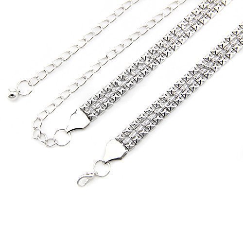 Preisvergleich Produktbild 570 Silberner Strass Damen Hüfte Gürtel - leicht Zubehör - verstellbar Reihen Gürtel - umwerfend Rauten Design - Damen Hüftgürtel von Trimming Shop