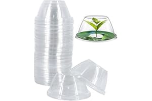 CASILER Dômes De Culture De Plantes 50pcs Cloche De Jardin De Protection Réutilisable en Plastique Plante Cloche Dôme pour Plantes À L'extérieur Système De Culture Hydroponique