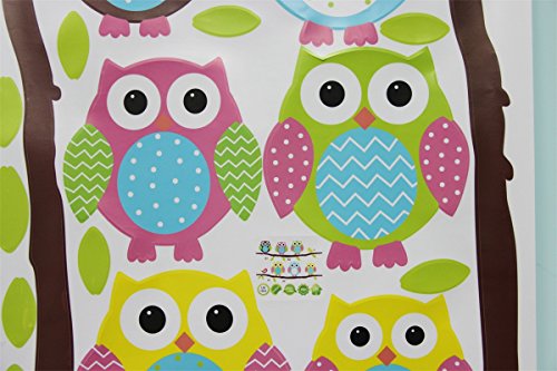 Latinaric Cartoon Eule Wandaufkleber Kinderzimmer Wohnzimmer Wandsticker - 6