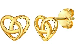 Silvora Sterling Silver Celtic Knot Earrings, Vintage Irish Drop/Stud Ear Charms for Women/Teen Girls with Gift Packaging
