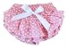 October Elf Baby Girl's Briefs Cotton Ruffle Bloomer and Headband Diaper Cover (S(0-6M), Pink+White)