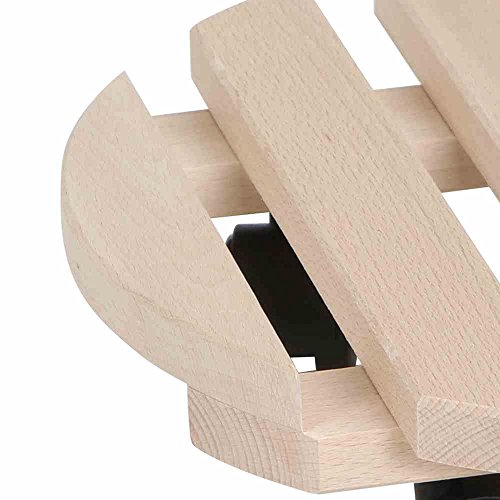 Siena Garden 945896 Holz-Rolluntersetzer, rund Buche, 6 und 2 Latten - 3