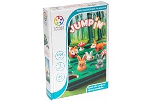 SMARTGAMES Games-SG421ES Smart Games Jump in Individual, zabawne prezenty edukacyjne, puzzle, gry planszowe dla dzieci 7-8 lat lub więcej, wielokolorowa (SKU-Ludiol)