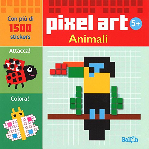 Preisvergleich Produktbild Animali. Pixel art. Con stickers