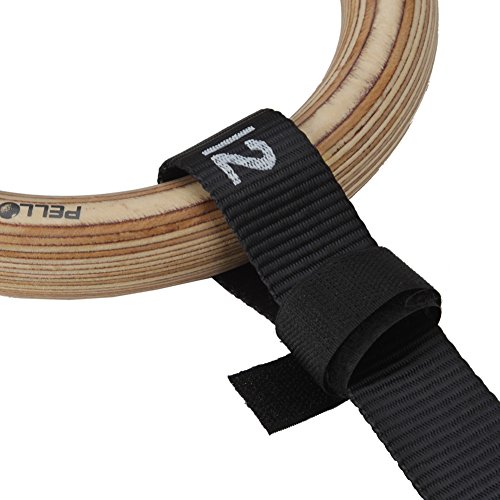 Pellor Gym Ringe Gymnastikringe Gym Holz mit Buckles Straps - 3