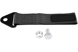 YOSOO HEALTH GEAR Corde de Remorquage de Sangle de Remorquage de Voiture, Voiture Remorque Corde, avec Une Bonne Capacité de Charge de 10000 Lb pour Crochet de Remorquage de Pare-chocs avant Arrière(black)