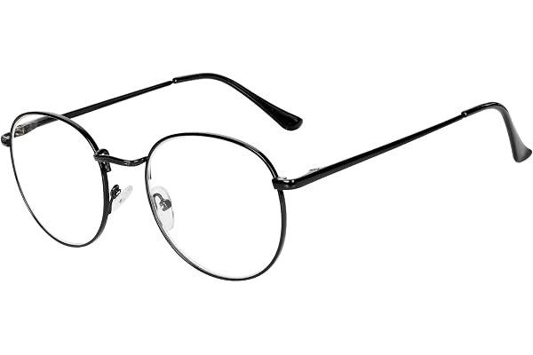 JoXiGo Lunettes de Lecture Homme Femme Monture Métalliques Lens Transparentes + Sangle de Lunettes
