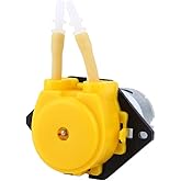 Yosoo Peristaltic Pump, Pump Dosing Pump Hose Pump Head for Aquarium Lab Aquarium Water (Yellow)