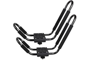 bimiti 2 Stück Kajak Dachträger, Kajakstütze Bootsträger mit Montagezubehör, Auto Kajakhalter Bootsträger für den Transport von Kajaks