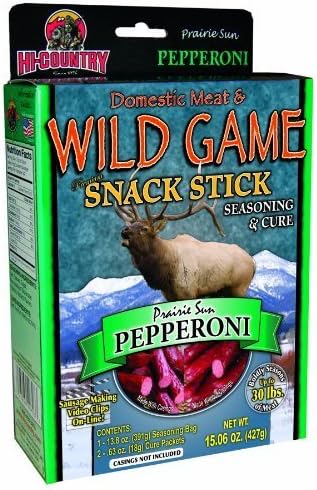 Hi-Country Snack Foods Domestic Meat and WILD GAME 15.06 oz. Pepperoni Home Made Snack Stick Sausage Spice Kit by Hi Country