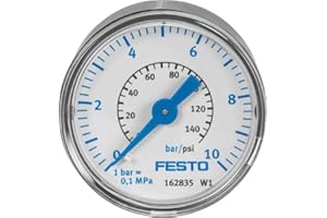 FESTO Manomètre MA-40-10-1/8-EN (162835) - Plage d'affichage : 0 à 10 bars - Norme : EN 837-1