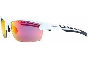 NAKED Optics Gafas Deportivas Hombres y Mujeres, Gafas de Sol Deportivas con Lentes de Espejo, Gafas de Sol para Ciclismo, Carrera, triatlón, Voleibol de Playa y Senderismo…