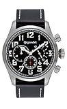 Gigandet Herrenuhr Chronograph Quarzwerk mit Lederarmband Interceptor G4-001