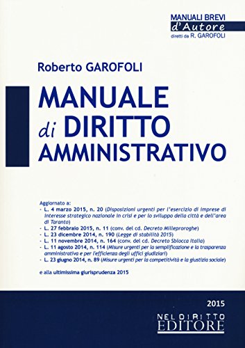 Manuale di diritto amministrativo Manuale di diritto amministrativo