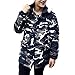 Produktbild FORH Herren Winterjacke Camouflage Hoodie Parkajacke Militär Steppjacke Kapuzenjacke warm Baumwolle Verdickung Trenchcoat Lange Übergangsjacke outdoorjacke Groß Größe (L, Camouflage)