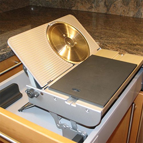 Allesschneider AES 62 S zum Einbau in Schubladen ab 45 cm Korpusbreite Schneidgut RECHTS geführt in Silbermetallic Brotschneidemaschine einklappbar Küche Multischneider - 4