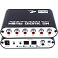 VOOCME 5.1/2.1 Audio Rush Digital Sound Decoder Converter,Optical SPDIF, Coaxial to 5.1CH 2.1CH Analog Audio (6RCA Output) for Old AV Receiver Black (VC-SMHD01)