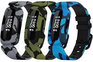 Jtffjsy Pattern Straps compatible with Fitbit Ace 3 watch strap replacement for Kids Children Girls Boys,Skin-Friendly Sport Breathable Silicone strap