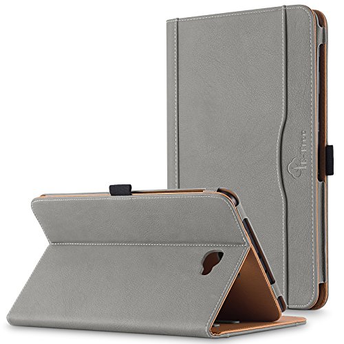 Galaxy Tab A 10.1 Hülle, E-Tree Smart Hülle Schutzhülle Tasche Folio PU-lederne Cover für Samsung Galaxy Tab A 10.1" (SM-T580 / T585) Tablet - Grau