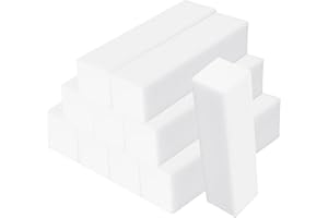 iCovalescent 10 Pezzi Buffer Unghie Blocco, Nail Buffer Quadrato Spugna Buffer Unghie Professionale per Saloni di Bellezza Domestico Unghie in Gel(Bianco)