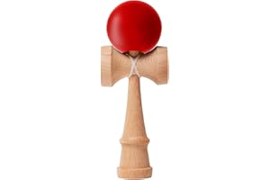 Funky Planet Kendama Toy - Catch Ball Cup Game - Coordinación y Desarrollo de Reflejos - Juguete Tradicional japonés - A para Cualquier ocasión y para Todos (Púrpura) (Rojo)