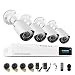 Produktbild H.View 1.0 MP HD Überwaschungskamera System,4 x 720P HD-Kamera und 4CH Videorecorder/DVR, Haus Überwachungskamera mit aufnahme, Bewegungserkennung durch Android phone, iphone ,indoor/outdoor Kamera (keine Festplatte)