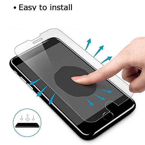 Visibee - [Pack of 2] iPhone 7 Tempered Glass Screen Protector, Anti-Scratch Ultra Clear Most Durable iPhone 7 Glass Screen Protector