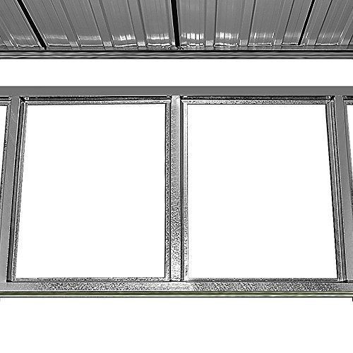 Gartenhaus Metall verzinkt 3,35m³ inkl. Schiebetür und Fundament Geräthaus Anthrazit Geräteschuppen Metallgerätehaus Gartenlaube Farbauswahl - 5