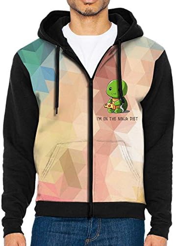 V Gears Men A Cute Turtle On The Ninja Diet Sports colorful Fashion Pocket Sweatershirts With Hat