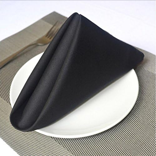 Napkin MXJ61 Five Star Hotel Cotton Cloth Restaurant Mouth Cloth 51 * 51cm (Color : Black, Size : 1 Pcs)