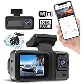 3 Kameralı WiFi Ara&ccedil; İ&ccedil;i Kamera Seti 1080P Full HD | &Ouml;n + Kabin + Geri G&ouml;r&uuml;ş Desteği Park Yardımcı Dash Cam