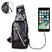 Produktbild Pawaca Men Shoulder Crossbody Sling Bag, Men's Leather Sling Bag Shoulder Bag for Men with USB Charging Port