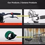 Unsichtbar Fahrradklingel Ring, cofive 2017 Neue Version Aluminium Bike Bell Lenker Alarm Horn Zubehör für 22,2–24 mm Bar, Crisp Laut Mountain Bike Invisibles F Bell, schwarz, 38.5*15mm - 5