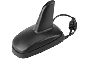 EVGATSAUTO Antena de Techo de Coche, Antena de Aleta de tiburón aérea de Techo de Coche para 5 6 6R A3 Fakra Negro