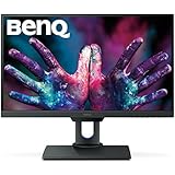 BenQ PD2500Q 25 inch 2K Designer Monitor, 1440p QHD, IPS, 100% Rec.709 and sRGB, Factory Calibrated, Eye-Care, Ultra Slim Bezel Design, Height Adjustable, Flicker-free, Anti Glare, HDMI and DP