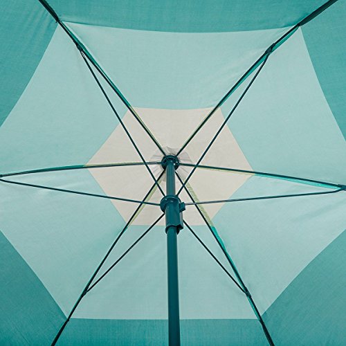 Homekraft MAUI CIRCUS Strandschirm mit Zelt Sonnenschirm Sonnenschutz Gartenschirm 180 cm UV Schutz (Grün) - 5